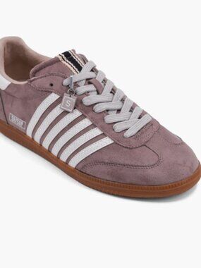 ShuShop Stevie Sneakers Pink Suede Stripe Casual Sneaker